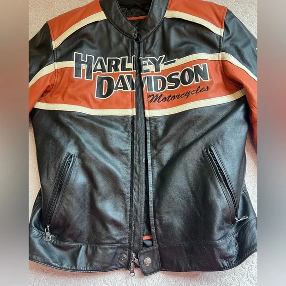 Black Leather Harley Davidson Vintage Jacket Harley Davidson